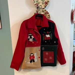 TAKE TWO VINTAGE WOOL BLEND CHRISTMAS JACKET
